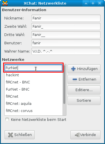 [Bild: Netzwerk-Name eingeben. Hier: FurNet]
